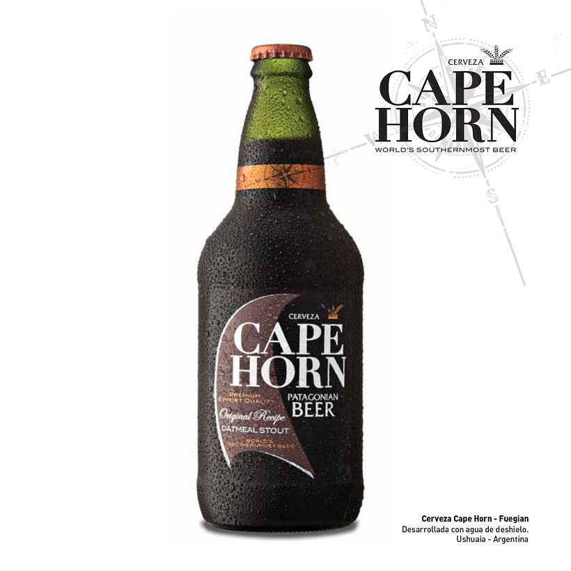 packaging cerveza CAPE HORN / BEAGLE - Ushuaia ARGENTINA. fin del mundo 1