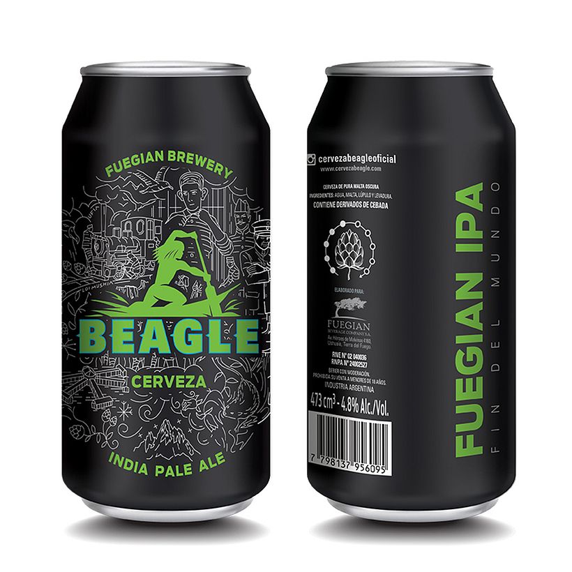packaging cerveza CAPE HORN / BEAGLE - Ushuaia ARGENTINA. fin del mundo 3