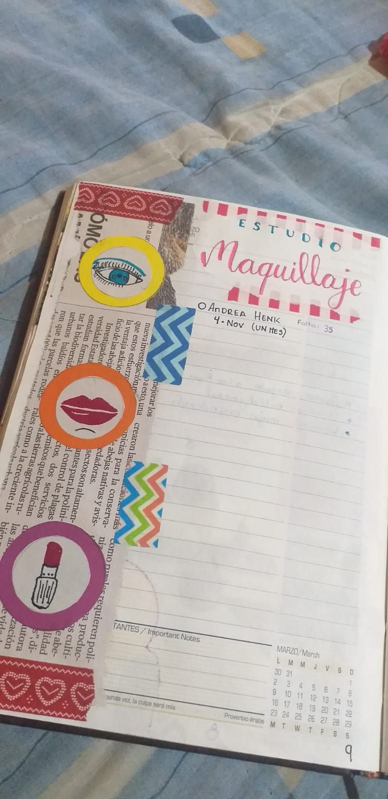 ANOTE LOS CURSOS DE MAQUILLAJE QUE ESTOY CURSANDO