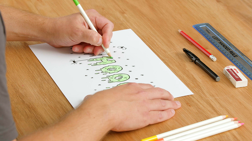 Add color to make your letters pop. 