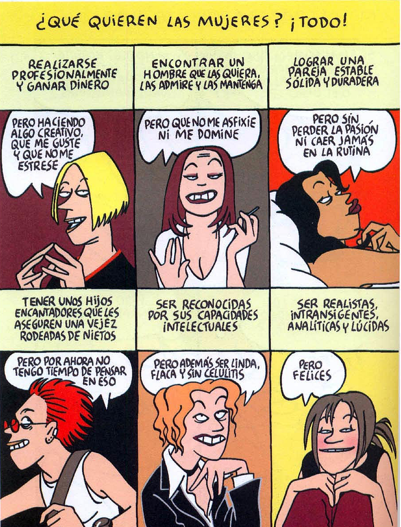 Fragmento de Mujeres alteradas, de Maitena. 