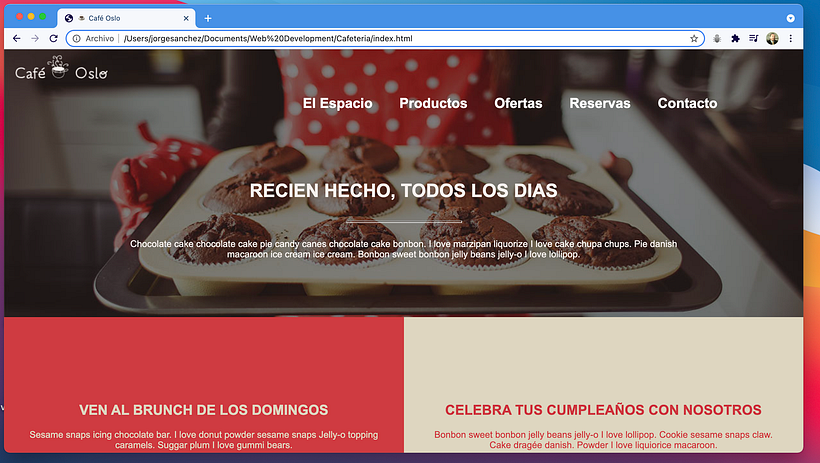 Mi Proyecto del curso: Introducción al Desarrollo Web Responsive con HTML y CSS 3