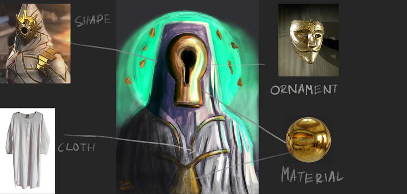 Mi proyecto del curso Adobe photoshop para concept art: Aurus líder dorado del culto 2