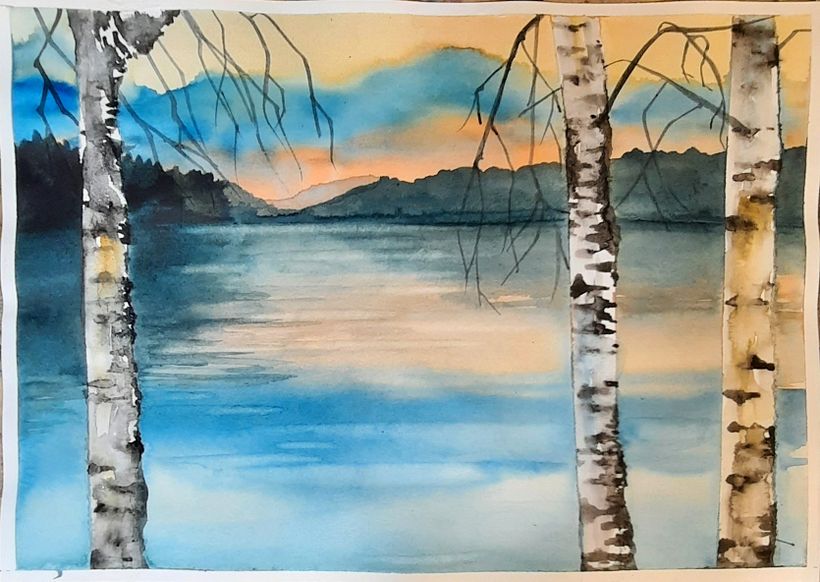 My project in Atmospheric Landscapes in Watercolor  course 1