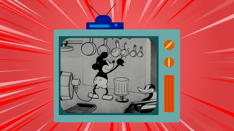 Mickey Mouse protagoniza “Steamboat Willie”.