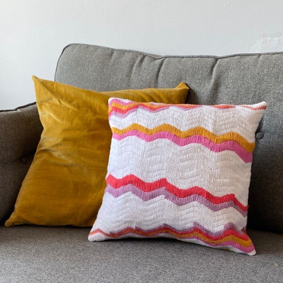 Bargello cushion project - Image credit Hobbycraft