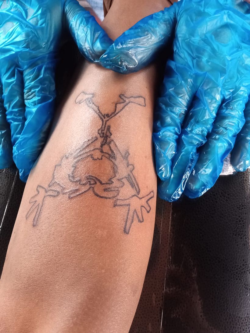 terminando el delineado 