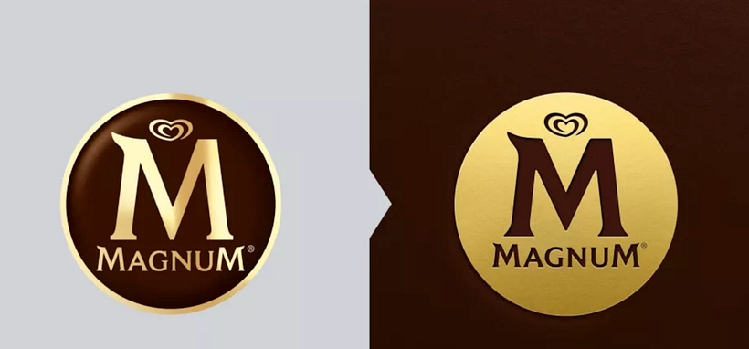 Magnum's new logo on the right.