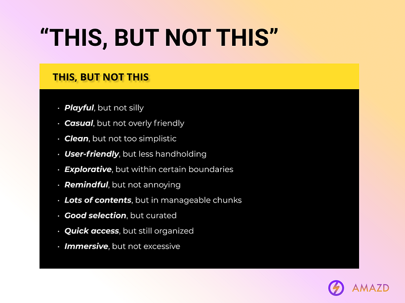 "This, But Not This" Exercise