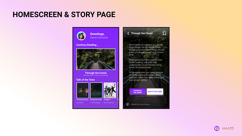 Homepage and App Design