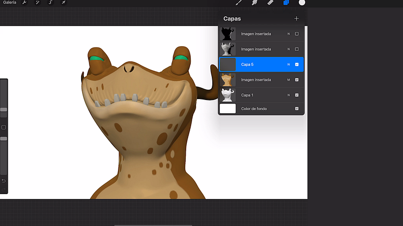 Importa desde Procreate uno a uno los renders.
