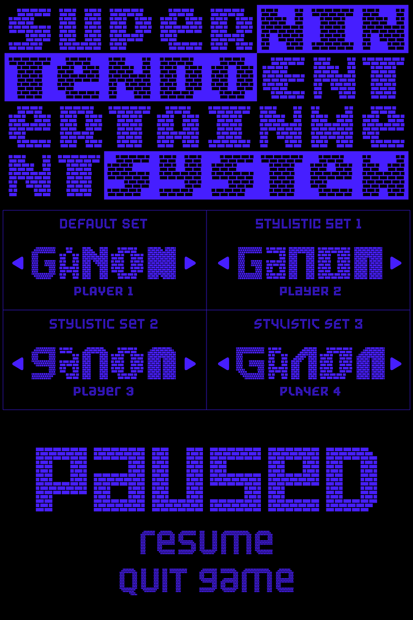 MultiType Brick (ONE FREE FONT) 7