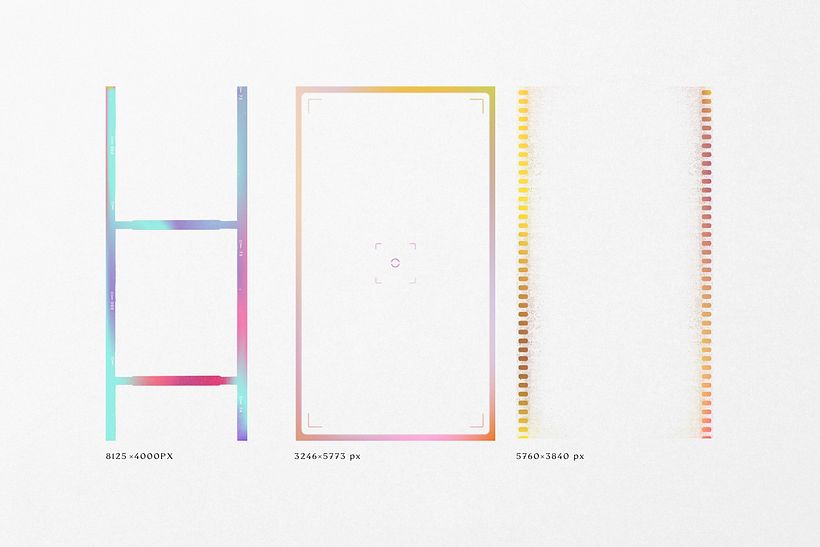 Gradient High Quality Film Frames 8