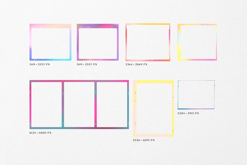 Gradient High Quality Film Frames 9