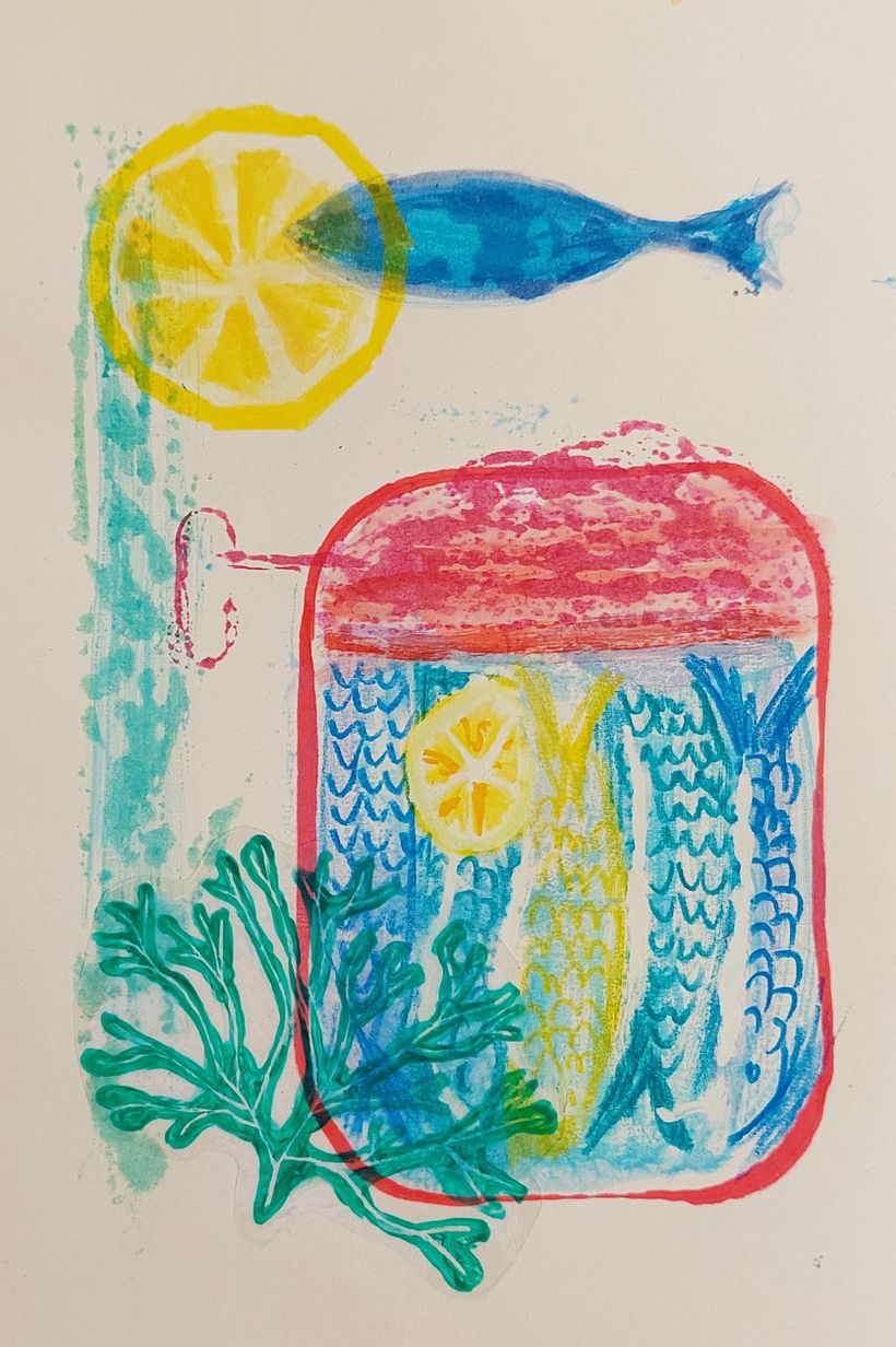 My project in Experimental Illustration with India Ink and Acrylics course 8