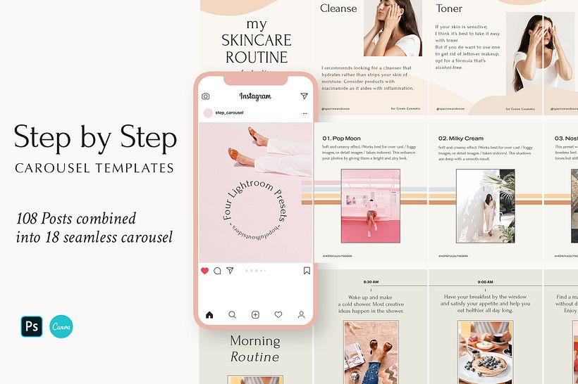 Step by Step Carousel for Canva 2