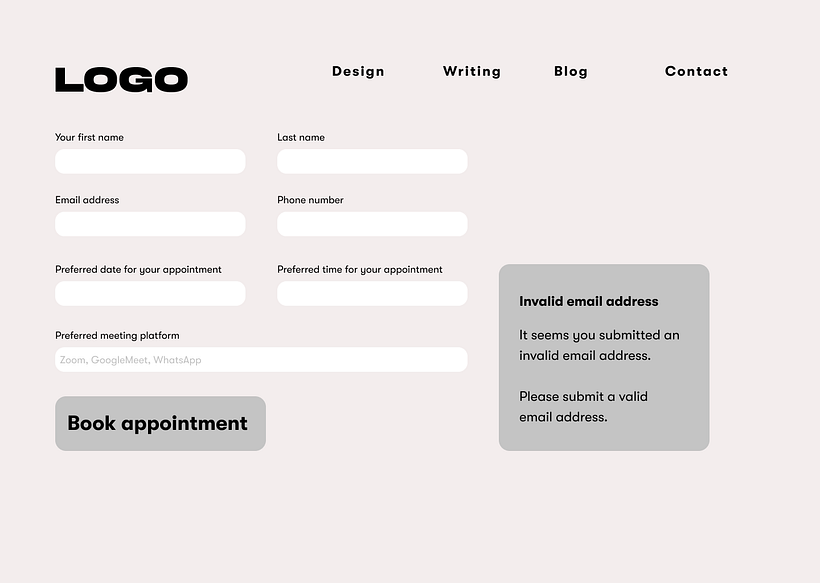 My project in Introduction to UX Writing course 4