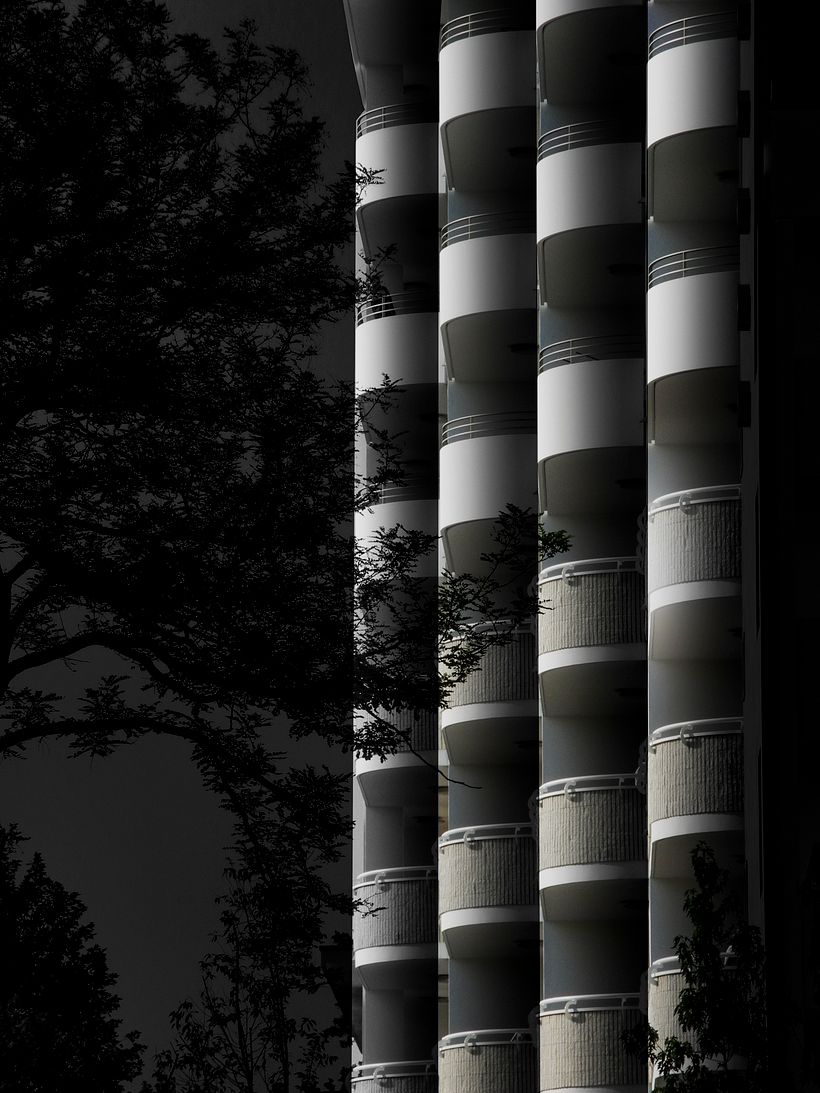 Rows of balconies