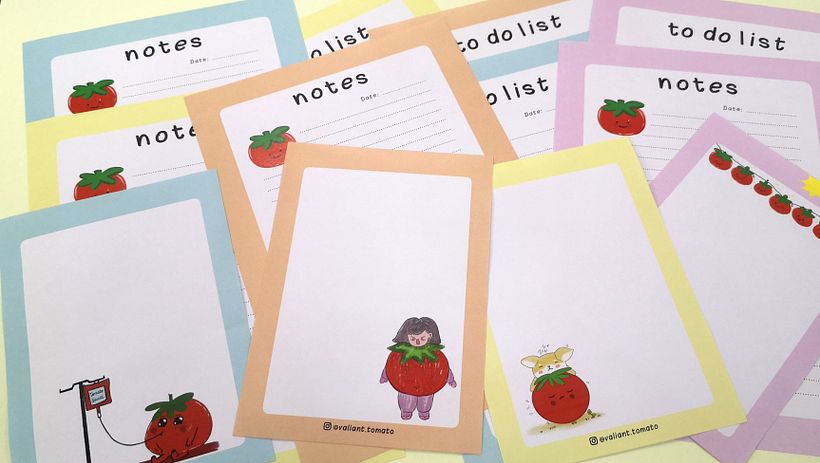 These are the notepads that I made.