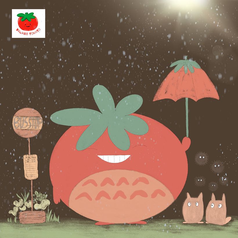 This illustation was inspired by "Totoro" of Studio Ghibli.