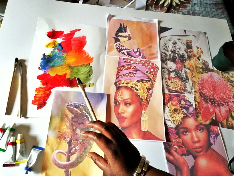 Conceptualisation de l'idée générale (moodboard).
