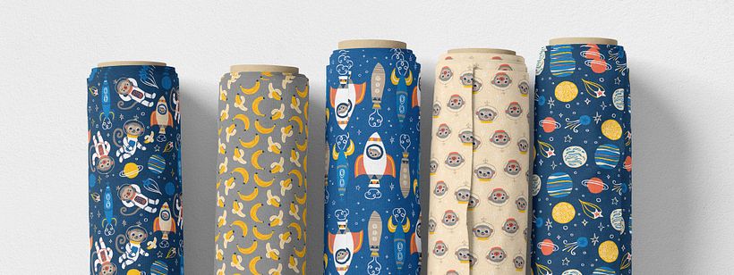 Fabric Collection - Space Monkeys 3