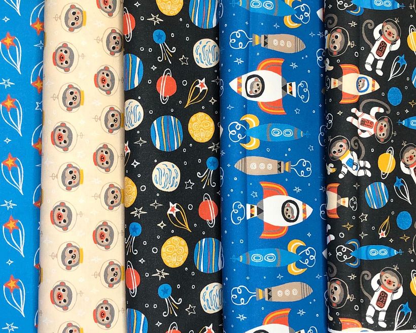 Fabric Collection - Space Monkeys 6