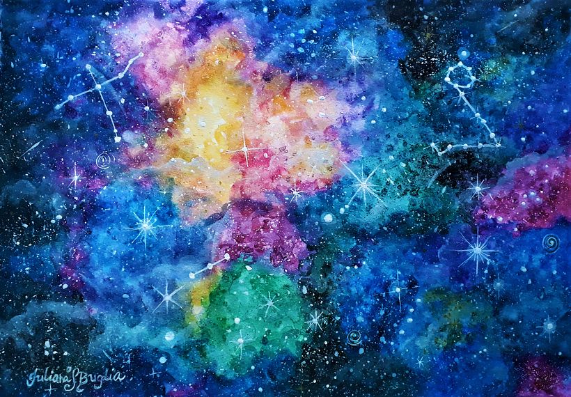 My Final Project Galaxies Modern Techniques in Watercolour 