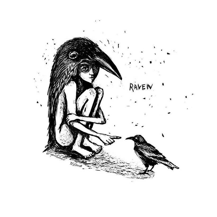 #Raven #inktober #day5