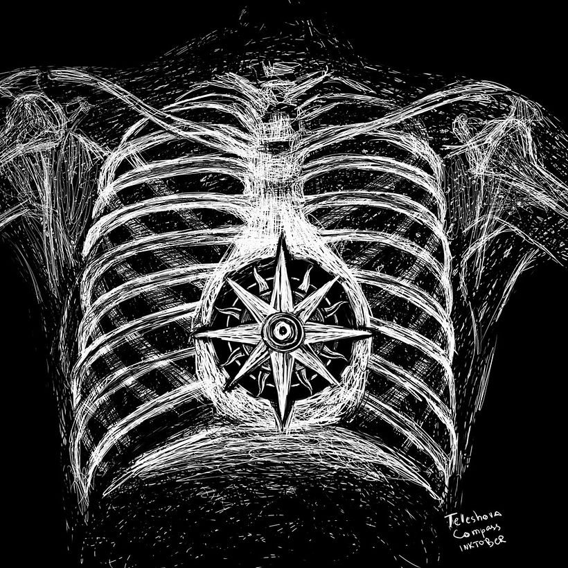 #compass #inktober #day16