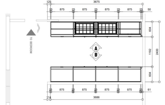 enough clearances in between cabinets