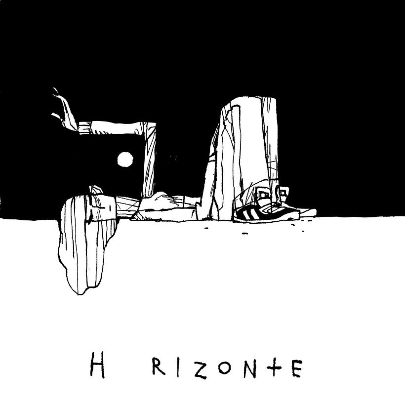 Dibujo de Patricio para "horizonte", el término del día 27. 