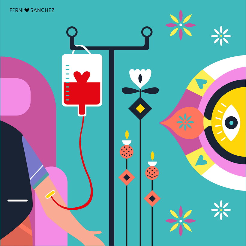 Fernanda Sánchez representó de esta manera el término "conectar", el desafió del día 2.