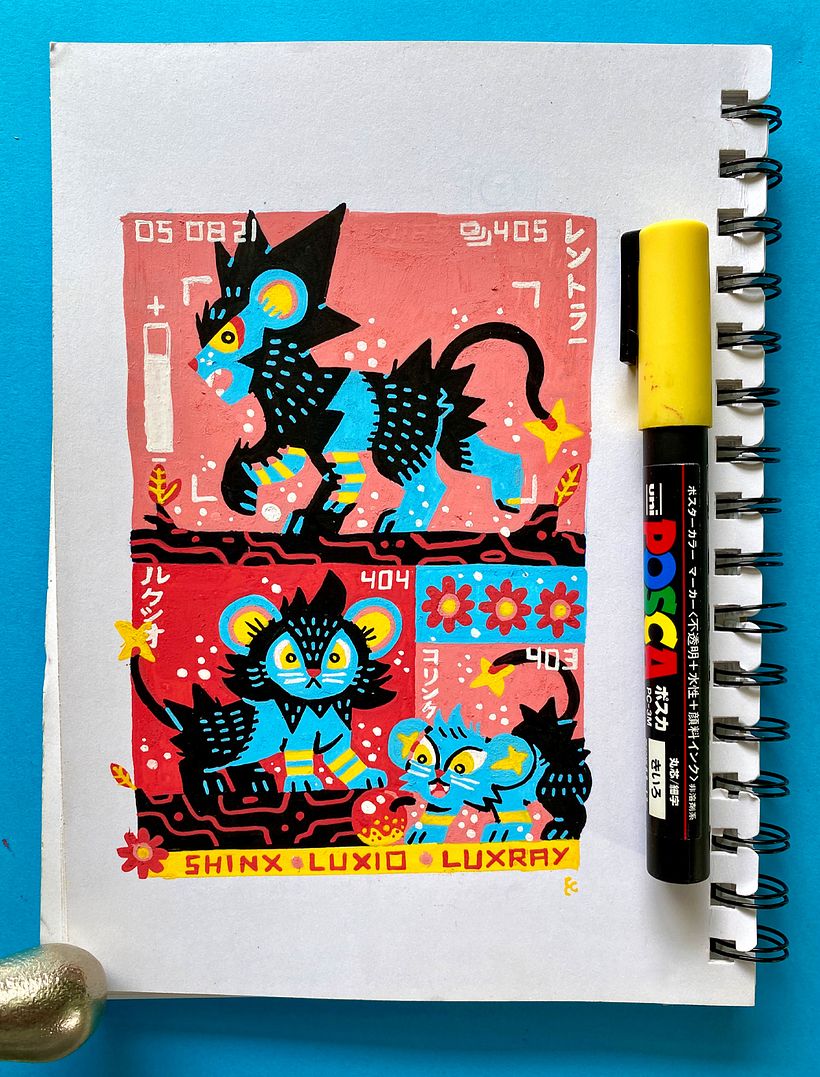 Luxray evolution - Pokemon Snap themed