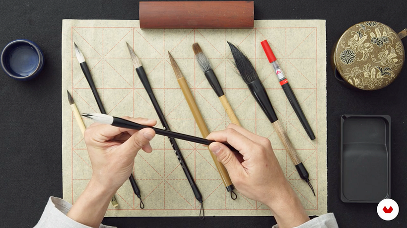 Pincel de cerdas suaves.