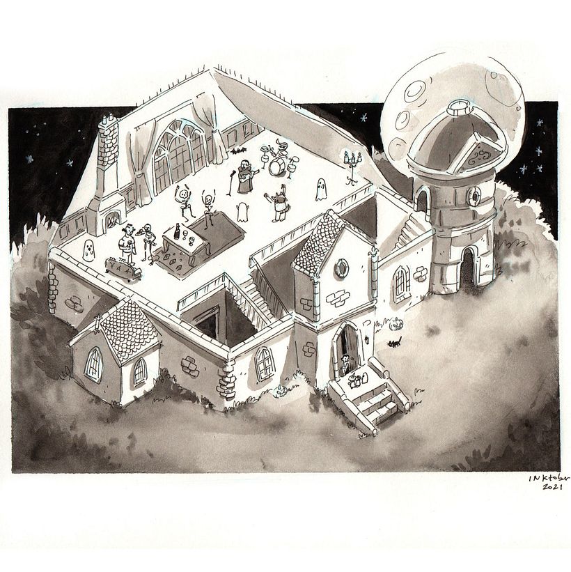 My project in India Ink Illustration with Japanese Influence course 8