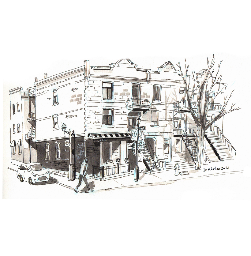 My project in India Ink Illustration with Japanese Influence course 11