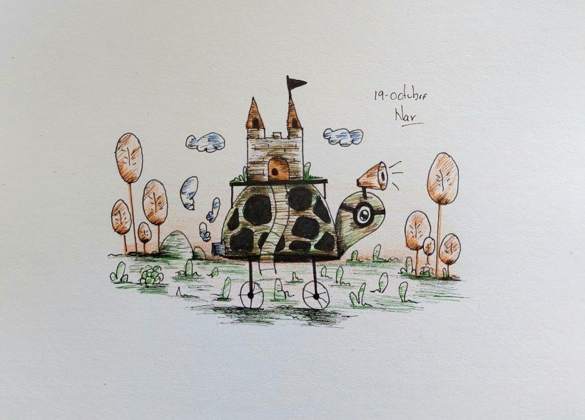 Nar Palma’s illustration for Day 19 for the prompt “Castle”.