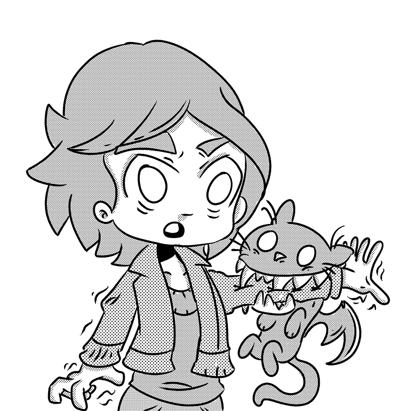 Mario's illustration for the prompt "Bite", Day 10.