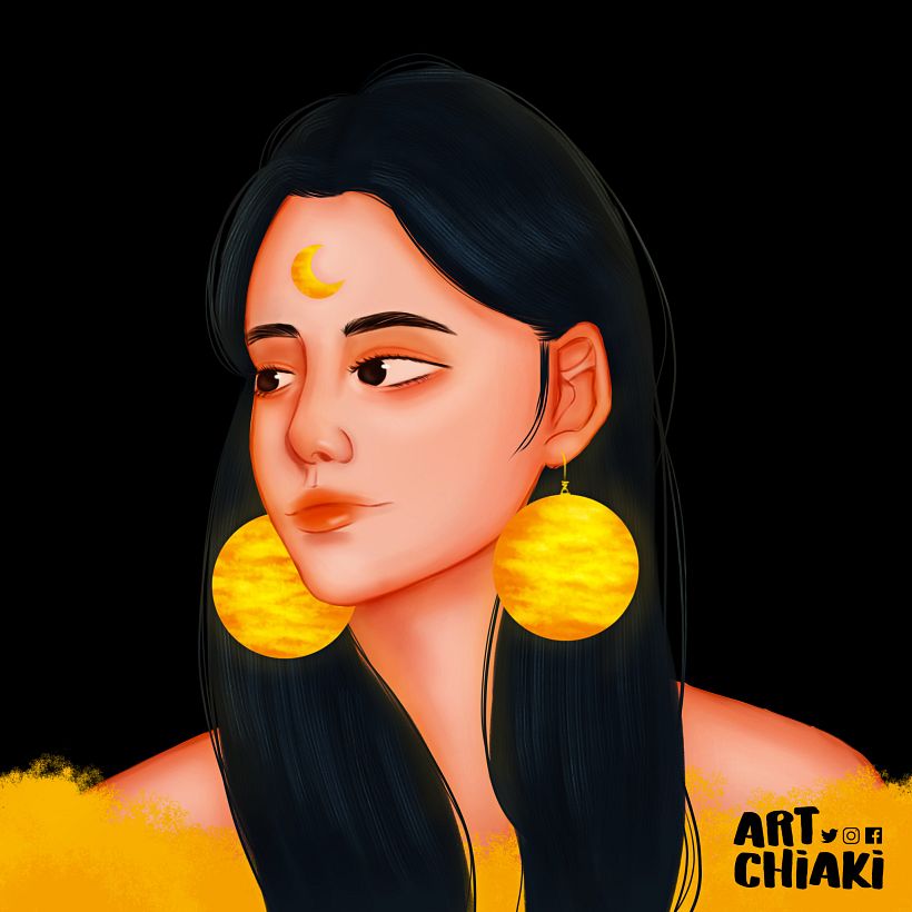 "Moon", the prompt for Day 12, was represented by Chiaki Dalisay through magical accessories.