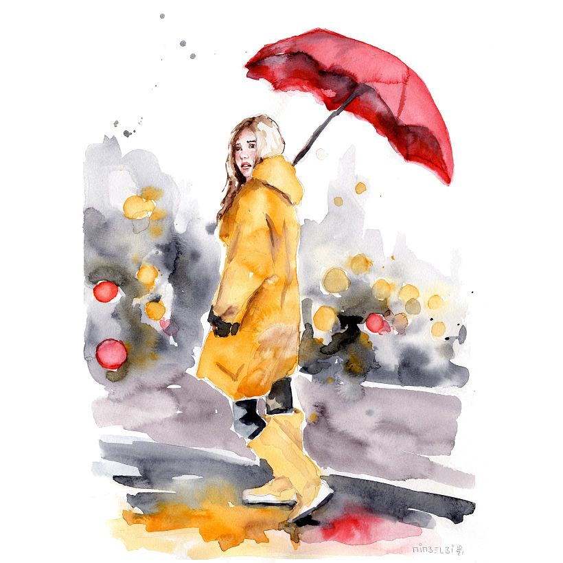 Tina's illustration to represent "Autumn", Day 29.