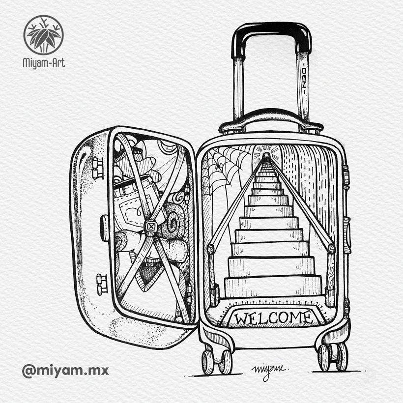 Marion's explores the idea of "Haunt" for Day 30 within the depths of a suitcase.