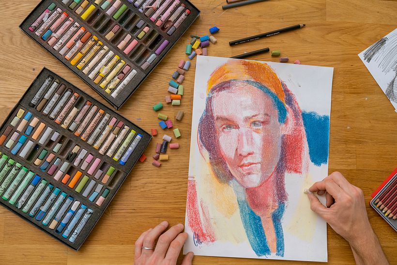 My project in Expressive Portrait Drawing with Soft Pastels course - Ilustración tradicional