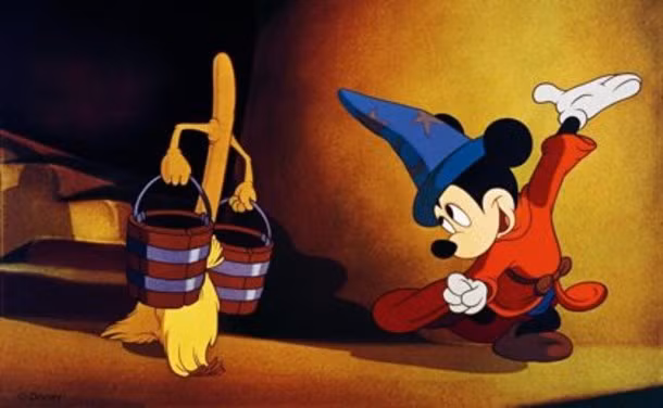 El clásico de Disney “Fantasía”. Crédito de Walt Disney Productions.