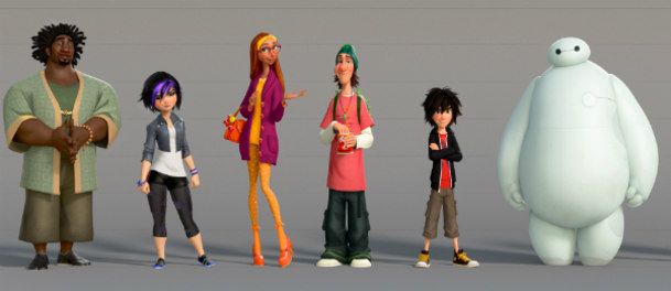 Personajes de “Big Hero 6”. Crédito de Walt Disney Pictures.