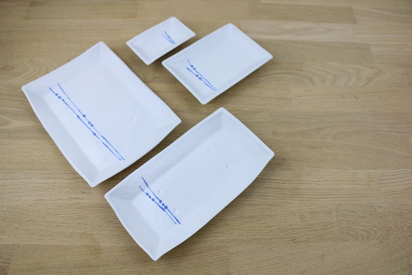 Vajilla japonesa decorada con oxido de cobalto 6