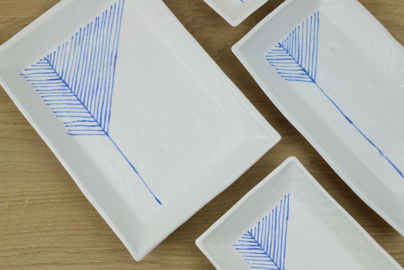 Vajilla japonesa decorada con oxido de cobalto 7