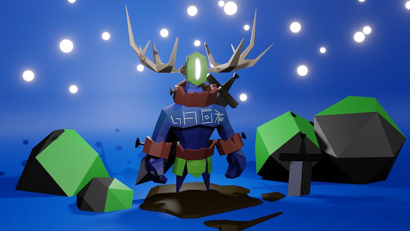 My project in Low Poly Character Modeling for Video Games course 1