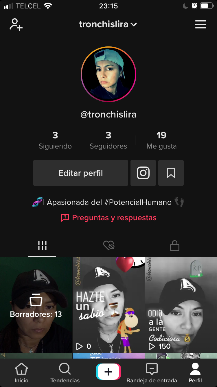 El inicio de mi cuenta en tiktok