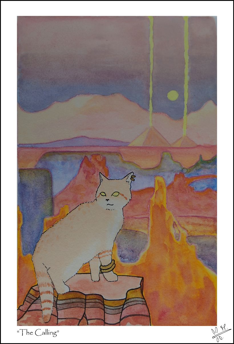 My project in Storytelling through Watercolor Illustration course - The Calling 1